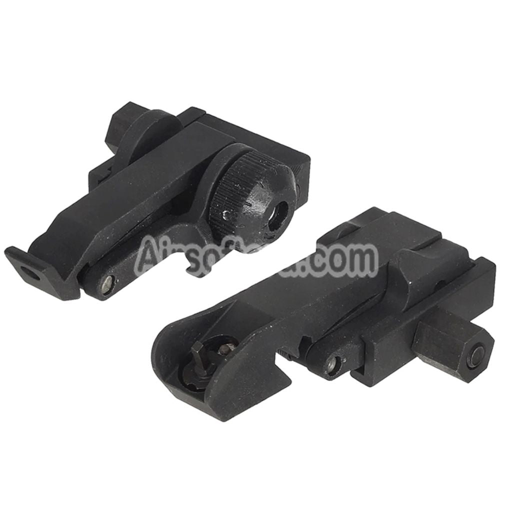 Airsoft Metal Mangone Flip Up Front Rear Sight For 20mm Picatinny Rail Rifles