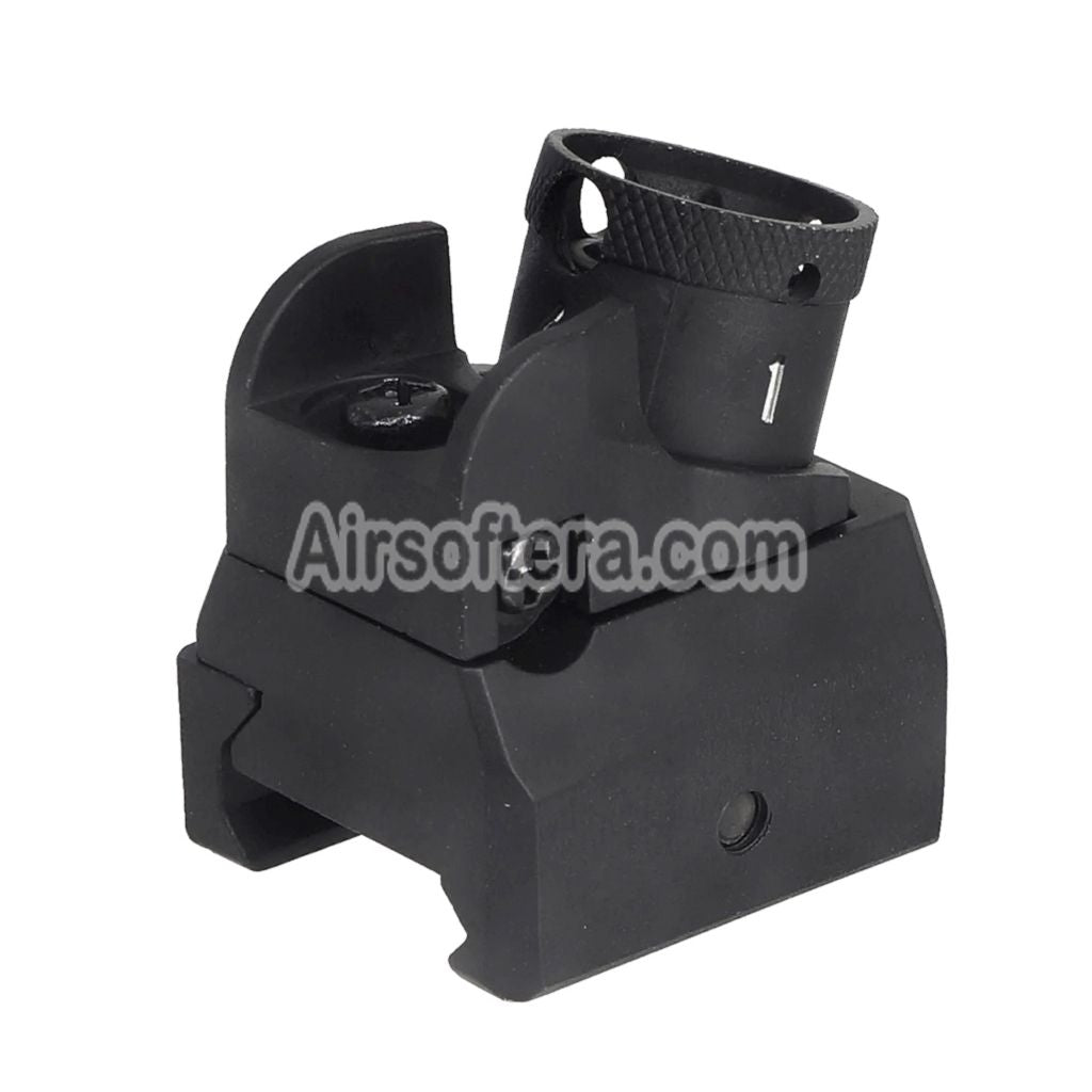 Airsoft Metal HK416 Combat Rear Sight For 20mm Picatinny Rail Rifles