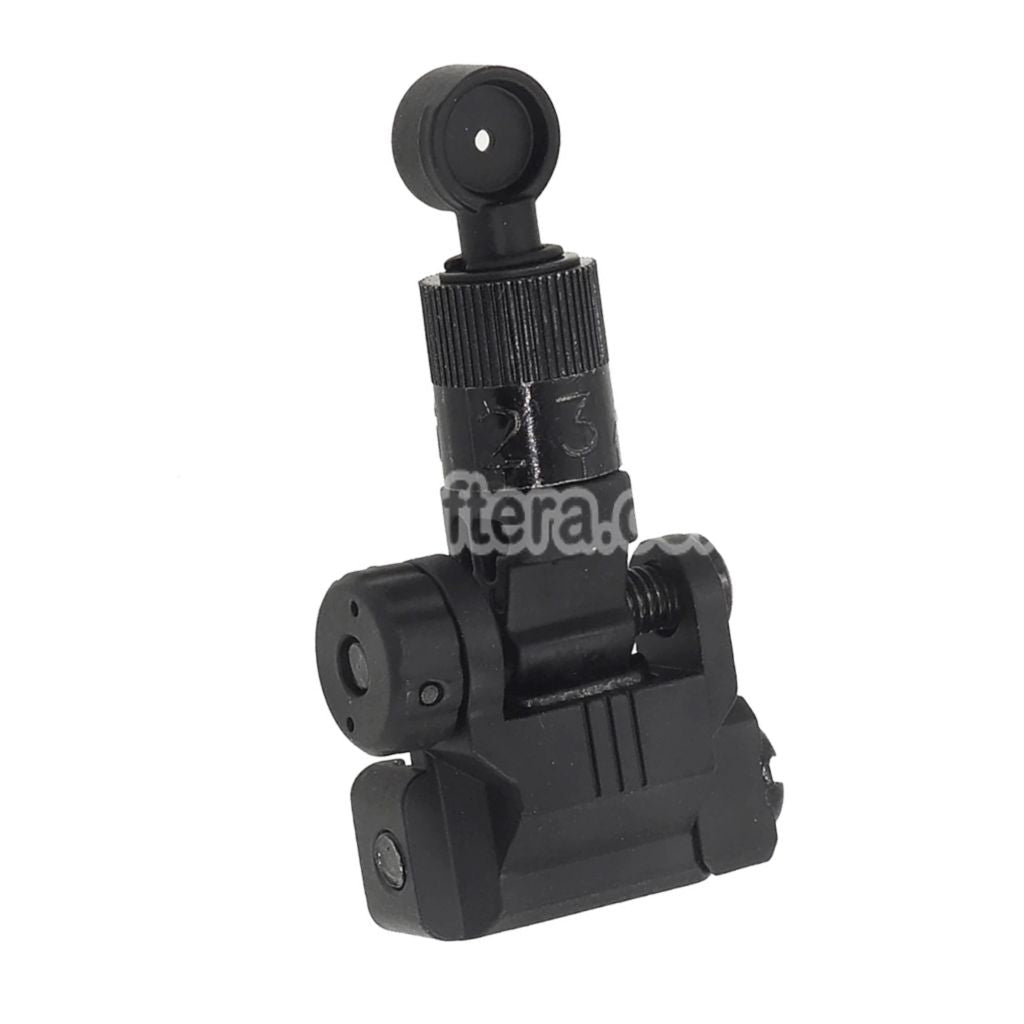 Airsoft Metal Alloy KAC Style Micro Rear Sight For 20mm Picatinny Rail Rifles