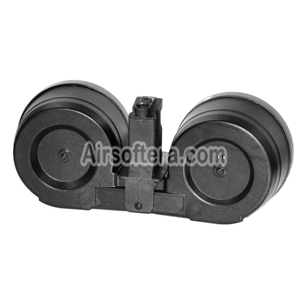 Airsoft BATTLEAXE 2500rd Electric Winding Dual Drum Magazine For MP5 AEG