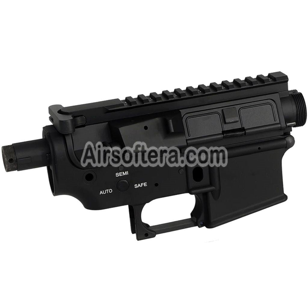 Airsoft E&C MUR Style Upper Lower Metal Body Receiver with 20mm Top Rail For E&C Tokyo Marui QD V2 Gearbox M4 Series AEG Rifles Black