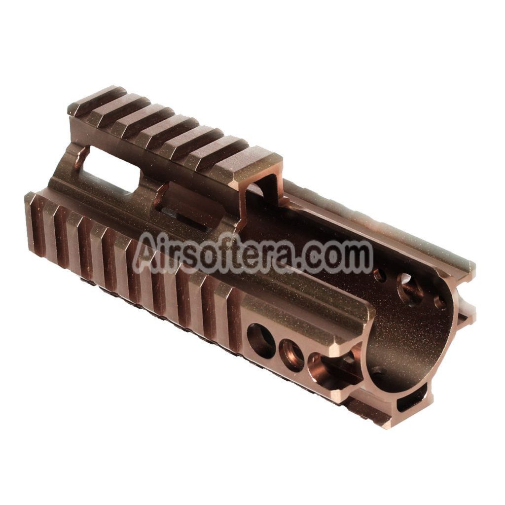 Airsoft CNC Aluminum 125mm 4-Sides Rail Handguard Rail System For Double Bell BY-805 VFC WE-Tech Tokyo Marui SCAR Series AEG GBB Rifles Dark Earth Tan