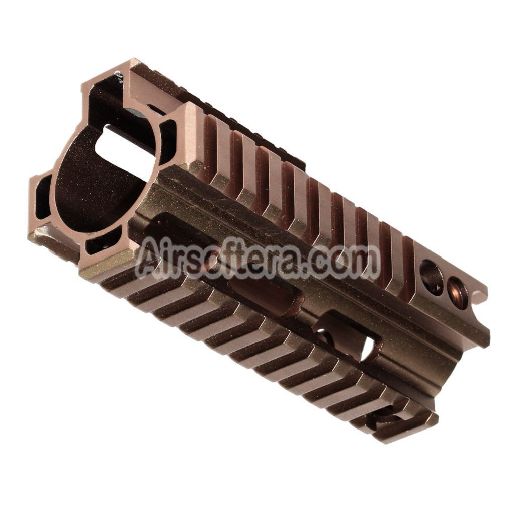 Airsoft CNC Aluminum 125mm 4-Sides Rail Handguard Rail System For Double Bell BY-805 VFC WE-Tech Tokyo Marui SCAR Series AEG GBB Rifles Dark Earth Tan