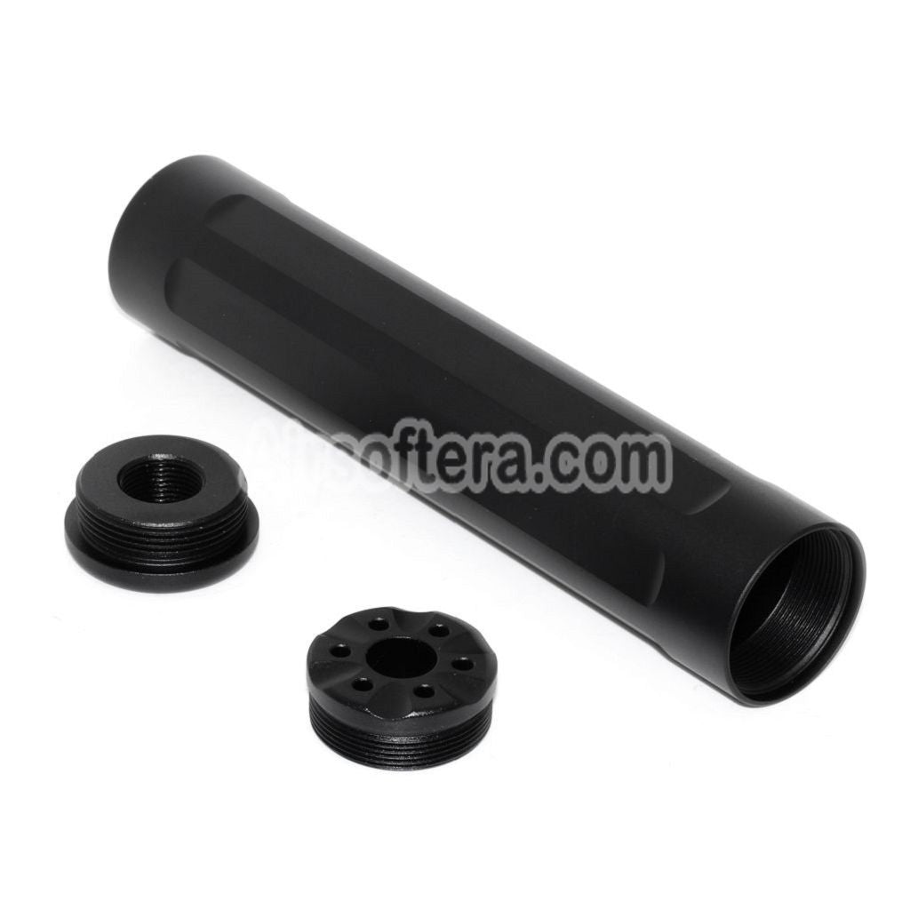 Airsoft 5KU 157mm Barrel Extension Mock Suppressor Silencer -14mm CCW For Action Army AAP-01 Series GBB Pistols