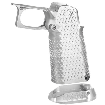 Airsoft 5KU CNC Aluminum Grip Infinity Style Type-1 For Tokyo Marui Hi-Capa 5.1 4.3 Series GBB Pistols Silver