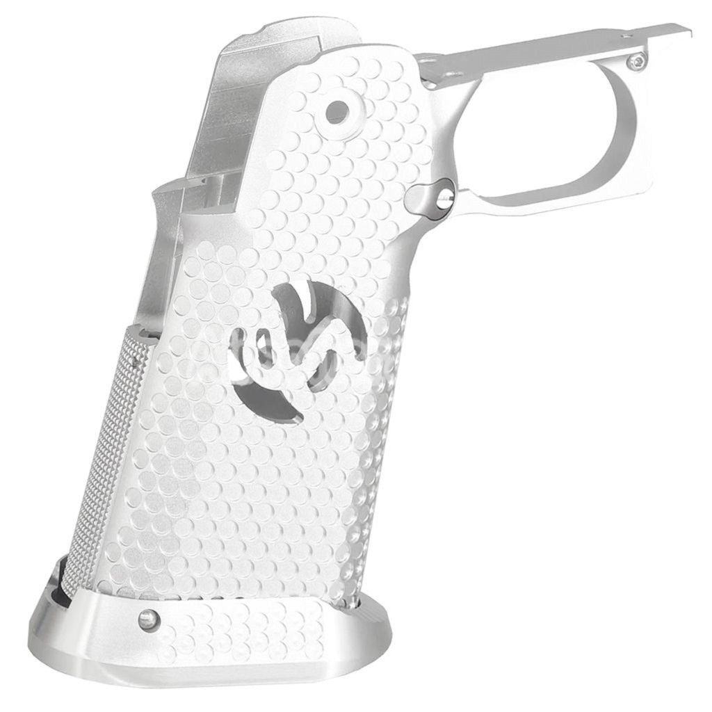 Airsoft 5KU CNC Aluminum Grip Infinity Style Type-3 For Tokyo Marui Hi-Capa 5.1 4.3 Series GBB Pistols Silver