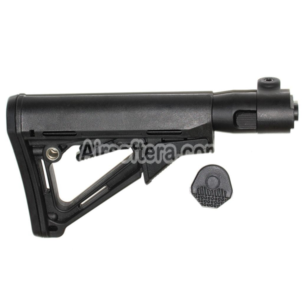 Airsoft CYMA 6-Positions CTR Style Retractable Folding Stock For CYMA CM076 AK74 Series AEG Rifles Black