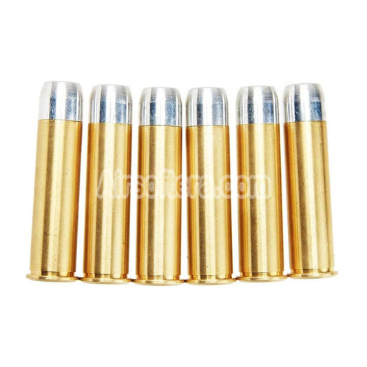 Airsoft King Arms 6pcs Set Metal Shell Cartridge For King Arms Python.357 Version 2 Series Gas Revolvers