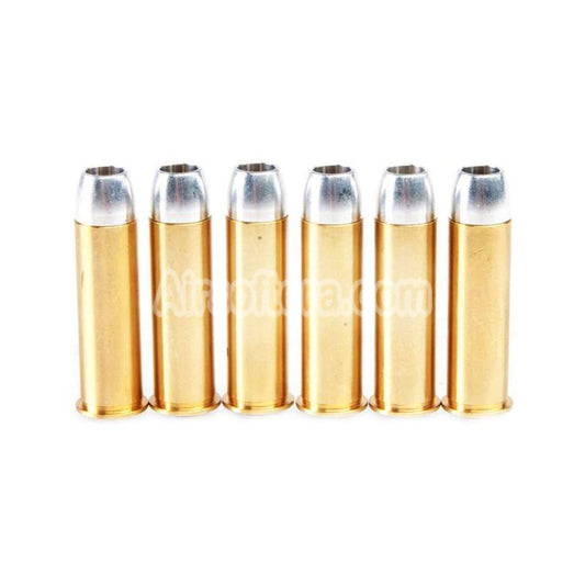 Airsoft King Arms 6pcs Set Metal Shell Cartridge For King Arms Peacemaker SAA .45 Series Revolvers