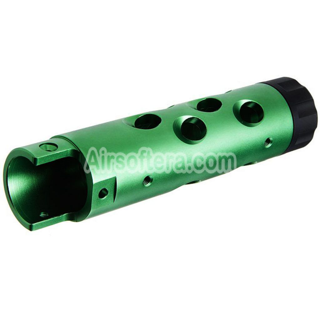 Narcos Airsoft CNC Aluminum Front Barrel Kit (Type 1) For Action Army AAP01 Series GBB Pistols Green