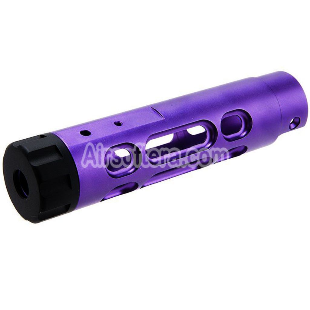 Narcos Airsoft CNC Aluminum Front Barrel Kit (Type 2) For Action Army AAP01 Series GBB Pistols Purple