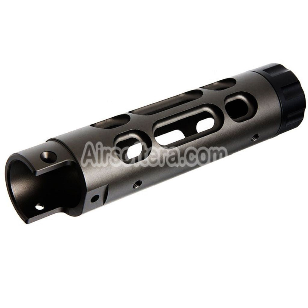 Narcos Airsoft CNC Aluminum Front Barrel Kit (Type 2) For Action Army AAP01 Series GBB Pistols Titanium Gray