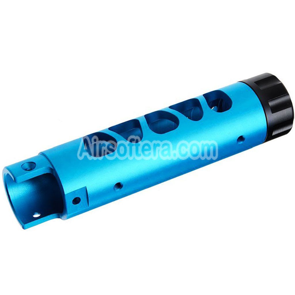 Narcos Airsoft CNC Aluminum Front Barrel Kit (Type 3) For Action Army AAP01 Series GBB Pistols Blue