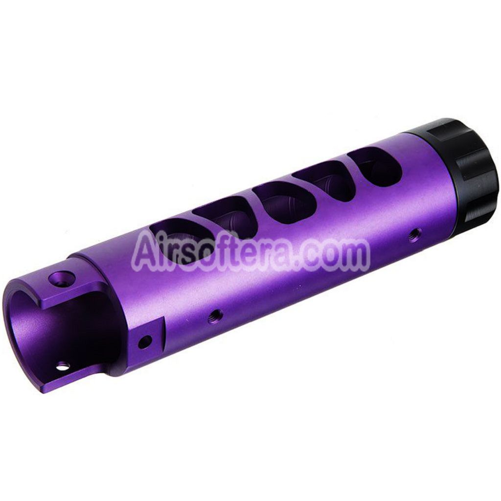 Narcos Airsoft CNC Aluminum Front Barrel Kit (Type 3) For Action Army AAP01 Series GBB Pistols Purple