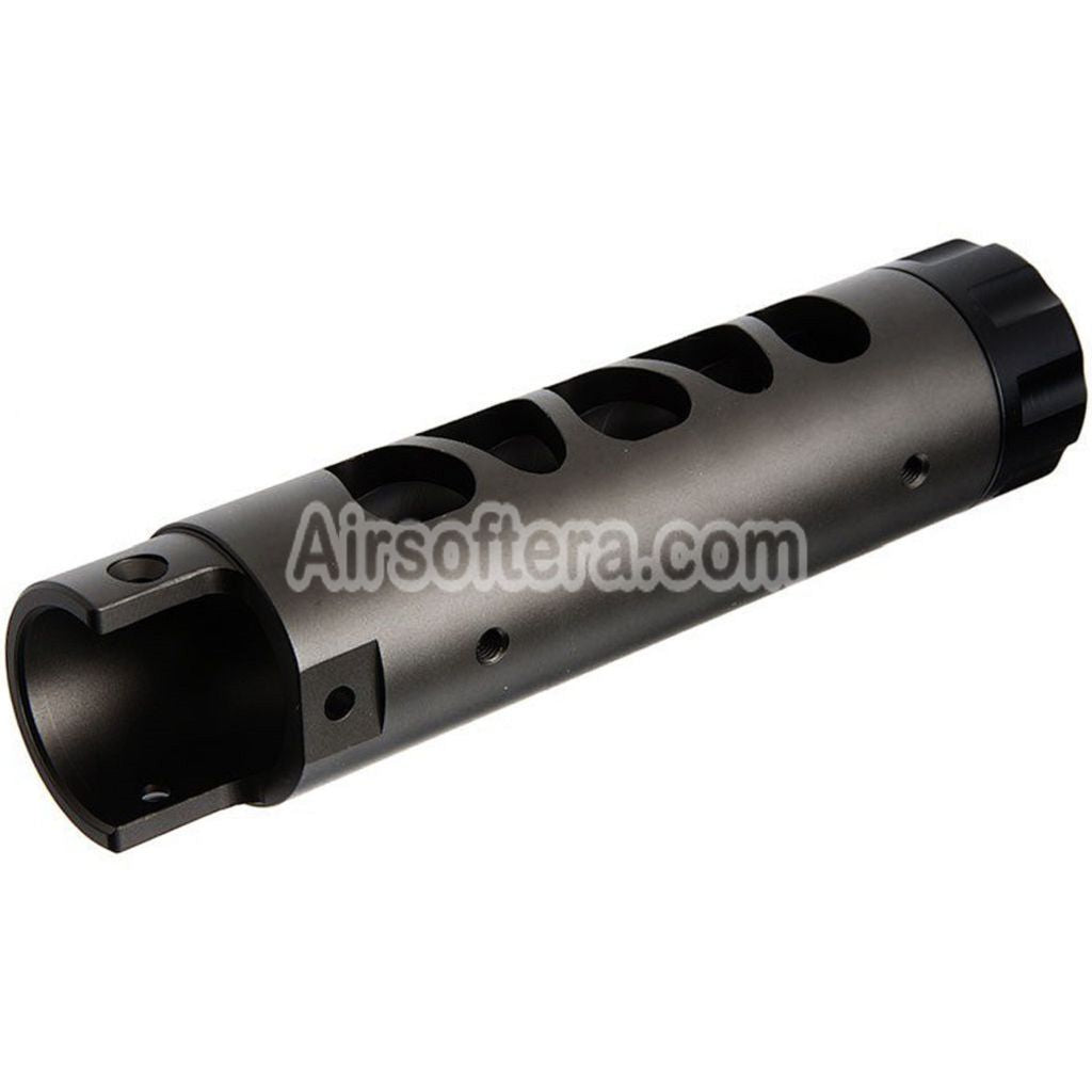 Narcos Airsoft CNC Aluminum Front Barrel Kit (Type 3) For Action Army AAP01 Series GBB Pistols Titanium Gray