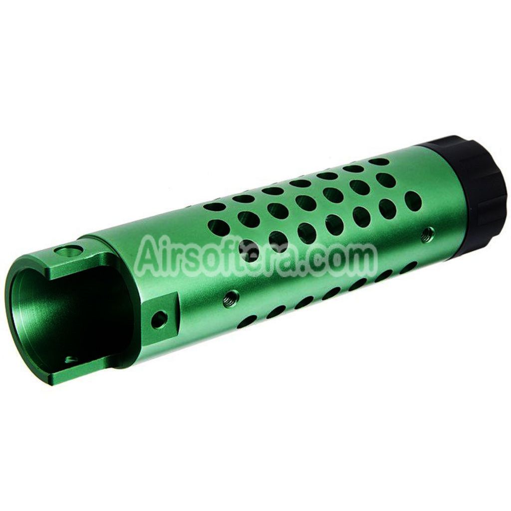 Narcos Airsoft CNC Aluminum Front Barrel Kit (Type 4) For Action Army AAP01 Series GBB Pistols Green