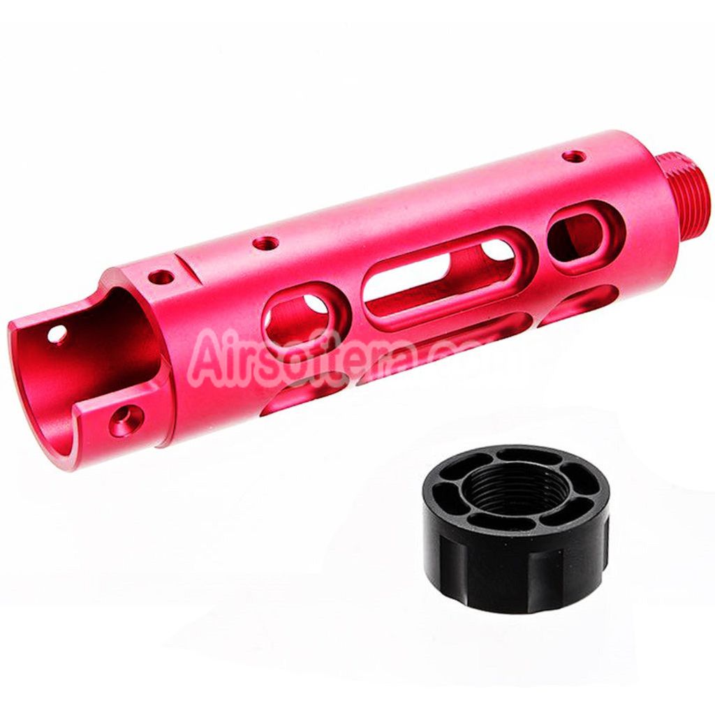 Narcos Airsoft CNC Aluminum Front Barrel Kit (Type 2) For Action Army AAP01 Series GBB Pistols Pink