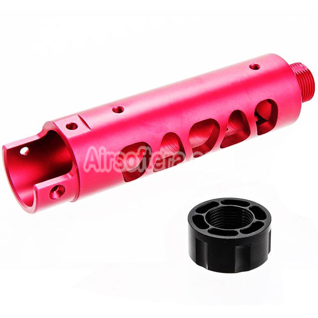 Narcos Airsoft CNC Aluminum Front Barrel Kit (Type 3) For Action Army AAP01 Series GBB Pistols Pink