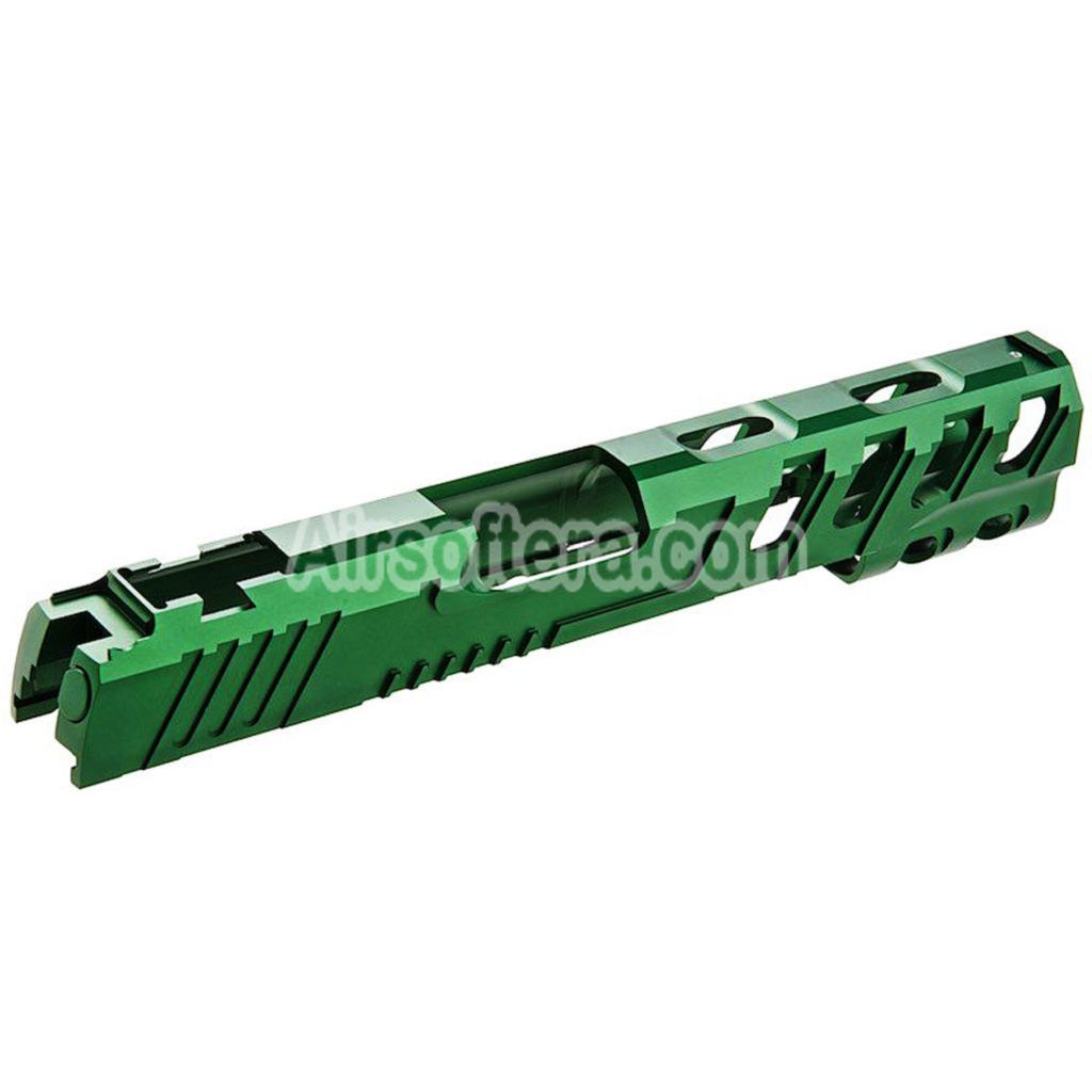 Narcos Airsoft CNC Aluminum Slide Phantom For Tokyo Marui Hi-Capa 5.1 Series GBB Pistols Green