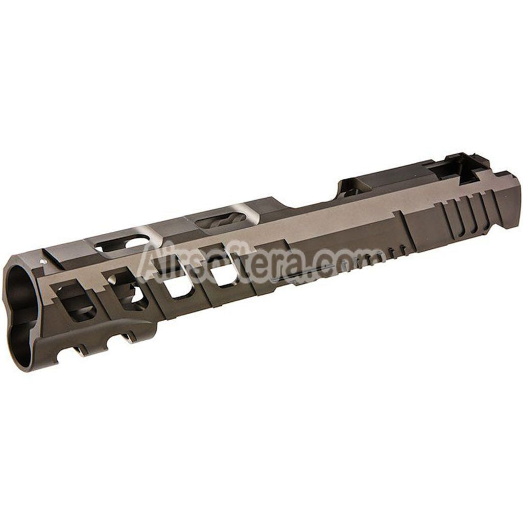 Narcos Airsoft CNC Aluminum Slide Phantom For Tokyo Marui Hi-Capa 5.1 Series GBB Pistols Titanium Gray