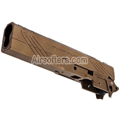 Airsoft Tiger Soul CNC Aluminum INF Venom Middle Frame Slide Set For Toyko Marui Hi-Capa Series GBB Pistols Bronze