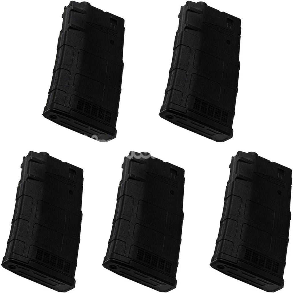 Airsoft ARES 5pcs 130rd Mid-Cap Magazine For ARES AR308 SR25-M110 Series AEG Rifle Black