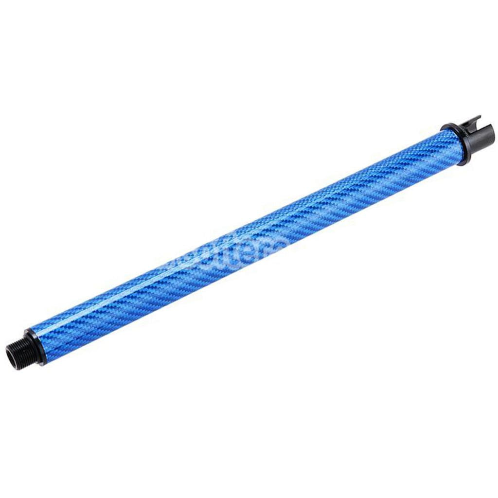 Airsoft Dr. Black Light Weight Carbon Fiber 10.5" Inches Outer Barrel For Tokyo Marui M4 Series MWS GBB Rifles Blue