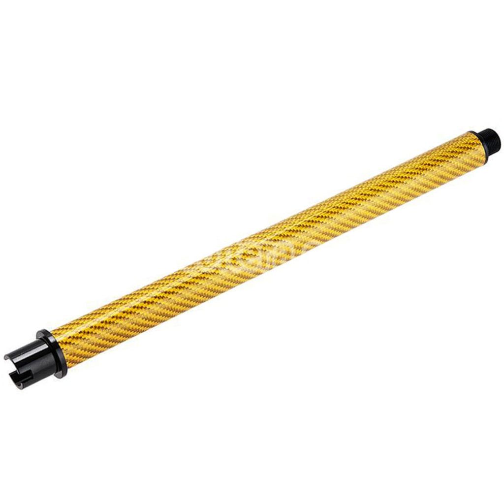 Airsoft Dr. Black Light Weight Carbon Fiber 10.5" Inches Outer Barrel For Tokyo Marui M4 Series MWS GBB Rifles Gold