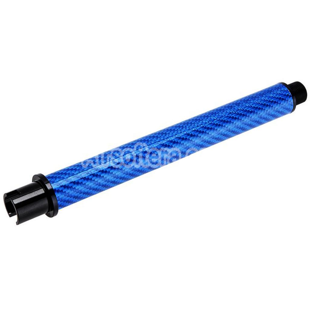 Airsoft Dr. Black Light Weight Carbon Fiber 7" Inches Outer Barrel For Tokyo Marui M4 Series MWS GBB Rifles Blue