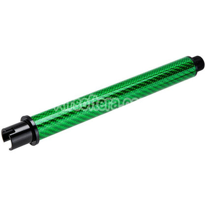 Airsoft Dr. Black Light Weight Carbon Fiber 7" Inches Outer Barrel For Tokyo Marui M4 Series MWS GBB Rifles Green