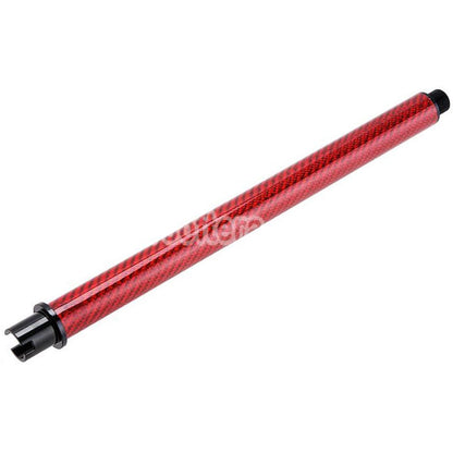 Airsoft Dr. Black Light Weight Carbon Fiber 9" Inches Outer Barrel For Tokyo Marui M4 Series MWS GBB Rifles Red