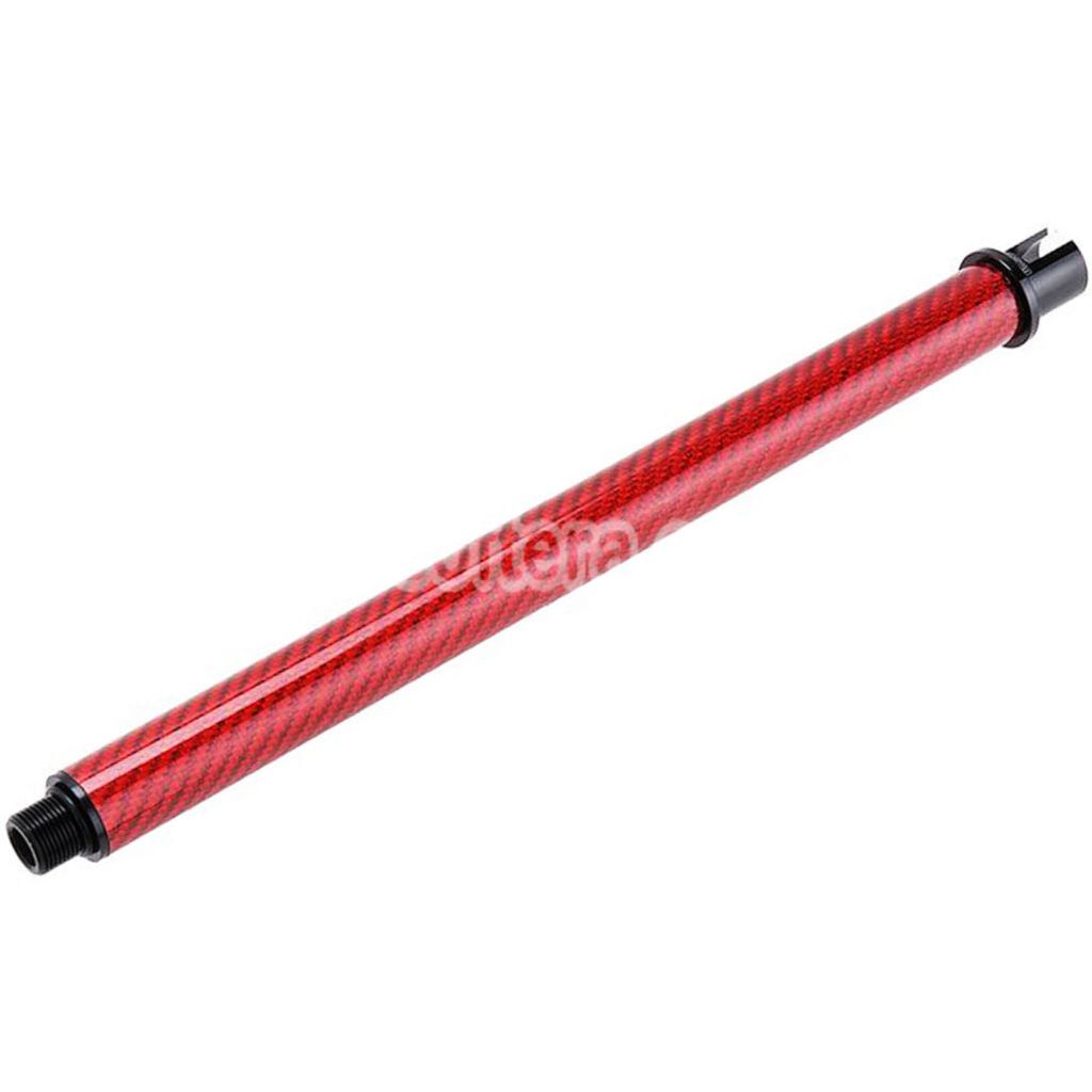 Airsoft Dr. Black Light Weight Carbon Fiber 9" Inches Outer Barrel For Tokyo Marui M4 Series MWS GBB Rifles Red