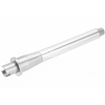 Revanchist Airsoft Aluminum 7.5" Inches Outer Barrel with 0.5" Barrel Extension -14mm CCW For Tokyo Marui M4 Series MWS GBB Rifles Silver