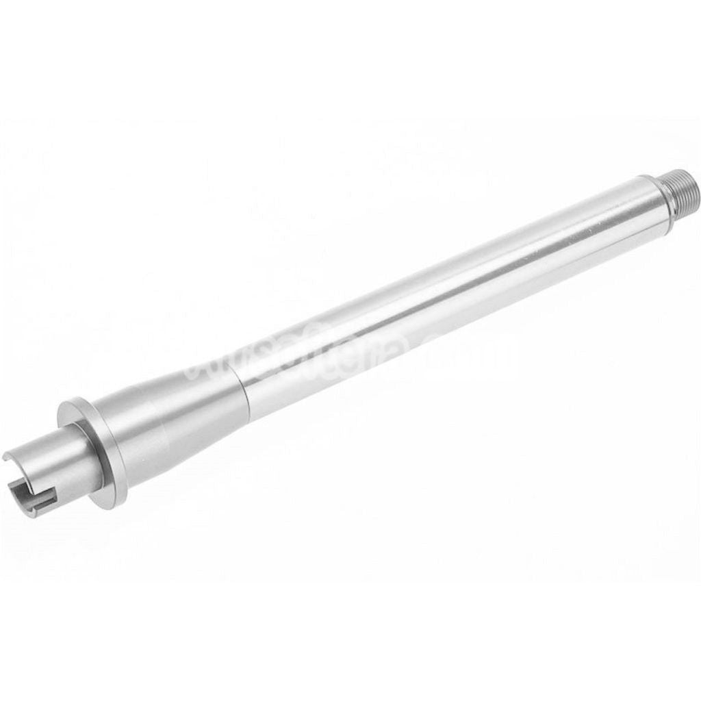 Revanchist Airsoft Aluminum 8.5" Inches Outer Barrel with 0.5" Barrel Extension -14mm CCW For Tokyo Marui M4 Series MWS GBB Rifles Silver