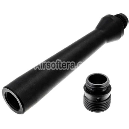 Revanchist Airsoft 100mm Ultra Lightweight Aluminum Outer Barrel -14mm CCW with Thread Adaptor For Novritsch SSP 5 Series GBB Pistols Black