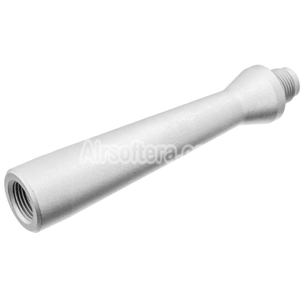 Revanchist Airsoft 100mm Ultra Lightweight Aluminum Outer Barrel -14mm CCW with Thread Adaptor For Novritsch SSP 5 Series GBB Pistols Silver