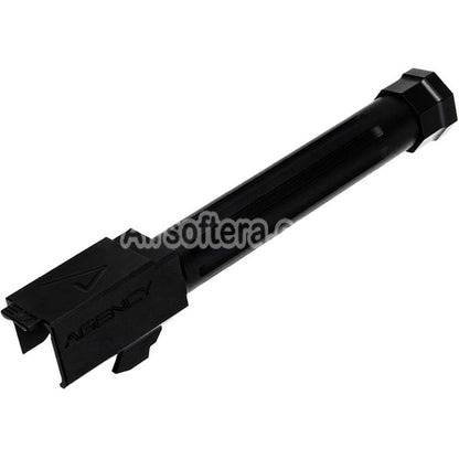 Airsoft RWA Agency Arms CNC Aluminum Mid-Line Threaded Outer Barrel -14mm CCW For Tokyo Marui G17 Gen3 GBB Pistols Black