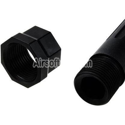 Airsoft RWA Agency Arms CNC Aluminum Mid-Line Threaded Outer Barrel -14mm CCW For Tokyo Marui G17 Gen3 GBB Pistols Black