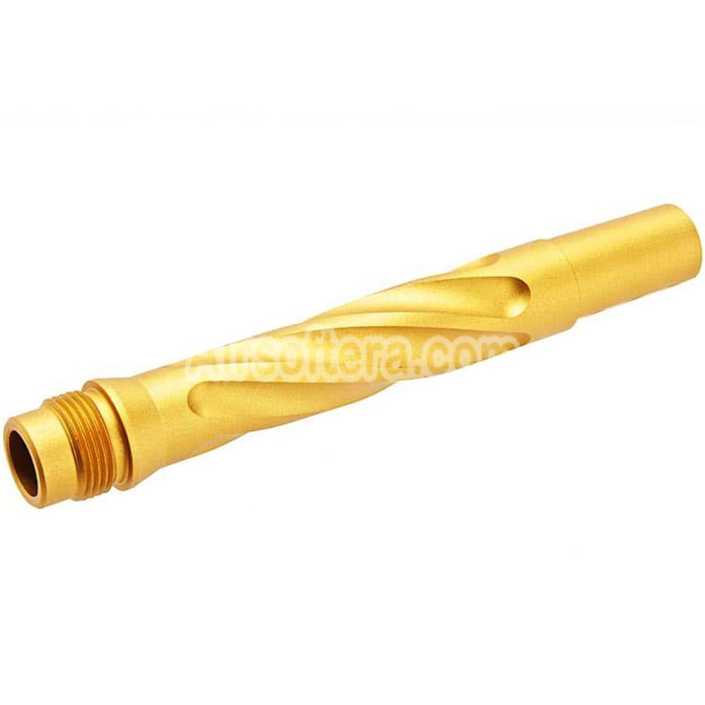 TTI Airsoft Twisted Spiral Fluted Outer Barrel -14mm CCW For TTI Airsoft TP22 Series GBB Pistols Gold