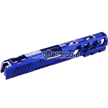 Narcos Airsoft CNC Aluminum Slide Phantom For Tokyo Marui Hi-Capa 5.1 Series GBB Pistols Blue