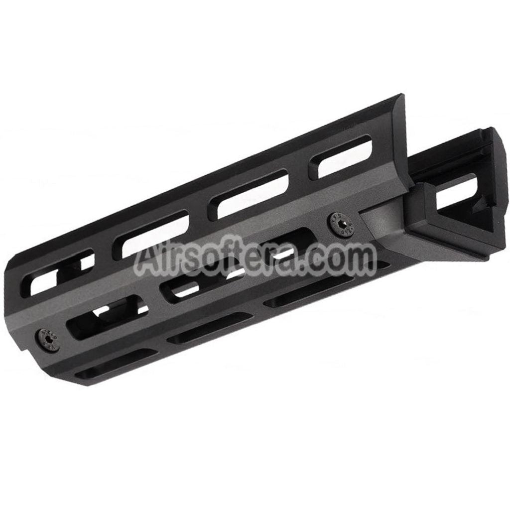 Airsoft Hephaestus 6.5" Inches 160mm CNC Aluminum M-LOK Handguard with 20mm Railed Gas Tube For GHK LCT AKS-74U Series AEG GBB Rifles