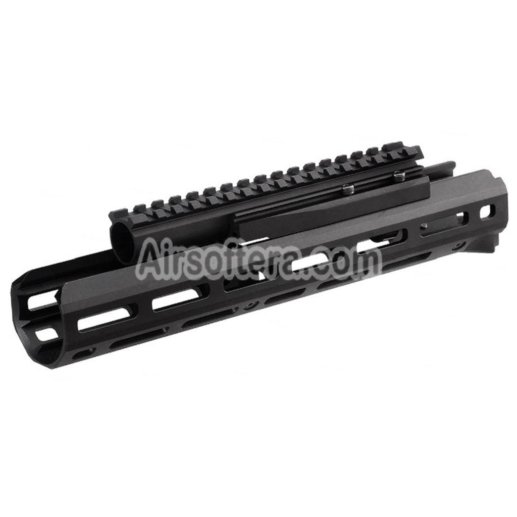 Airsoft Hephaestus 6.5" Inches 160mm CNC Aluminum M-LOK Handguard with 20mm Railed Gas Tube For GHK LCT AKS-74U Series AEG GBB Rifles