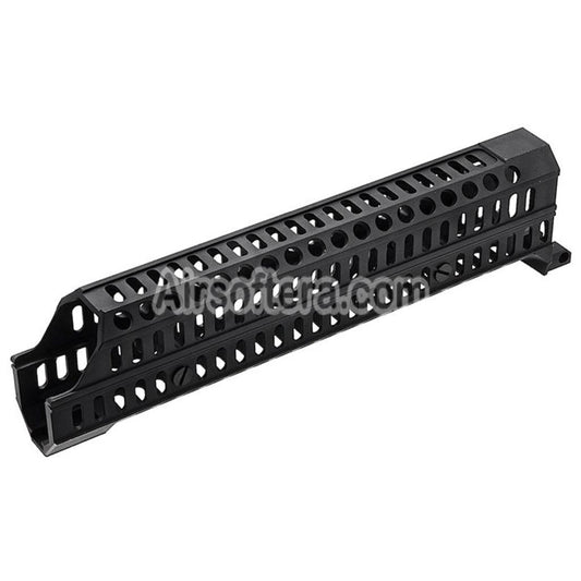 Airsoft Hephaestus 10.5" Inches 265mm CNC Aluminum M-LOK Handguard with 20mm Railed Gas Tube For Tokyo Marui ZET System AK Series GBB Rifles