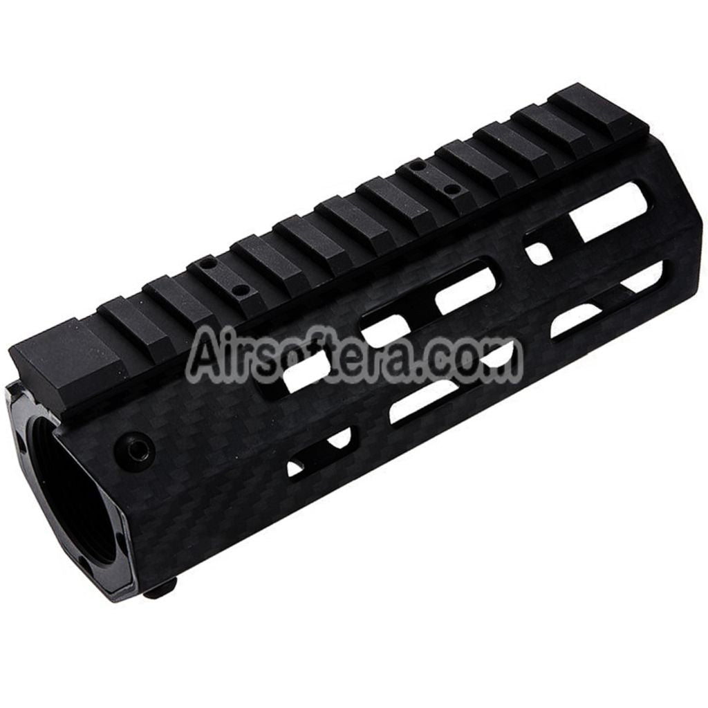 Airsoft Revanchist 145mm 5.5" Inches Lightweight Carbon Fiber M-LOK Handguard Rail System For Tokyo Marui M4 Series MWS GBB Rifles