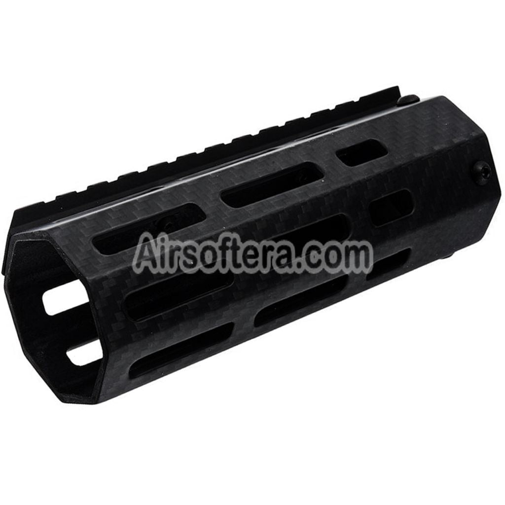 Airsoft Revanchist 145mm 5.5" Inches Lightweight Carbon Fiber M-LOK Handguard Rail System For Tokyo Marui M4 Series MWS GBB Rifles