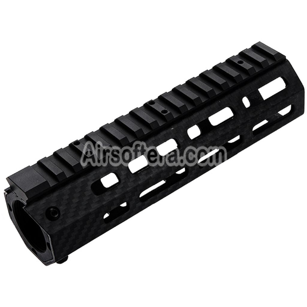 Airsoft Revanchist 180mm 7" Inches Lightweight Carbon Fiber M-LOK Handguard Rail System For Tokyo Marui M4 Series MWS GBB Rifles