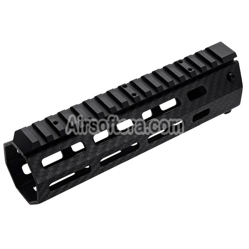 Airsoft Revanchist 245mm 9.5" Inches Lightweight Carbon Fiber M-LOK Handguard Rail System For Tokyo Marui M4 Series MWS GBB Rifles