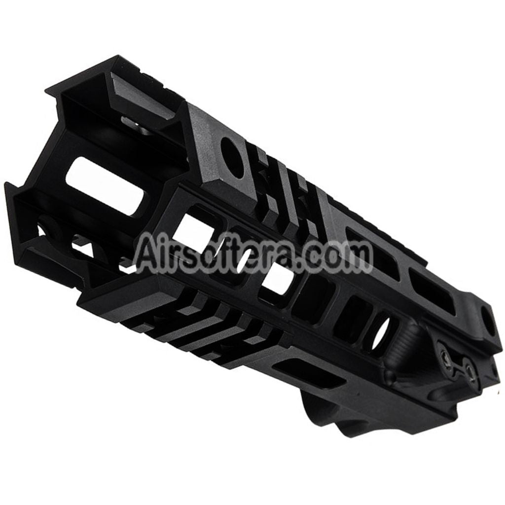 Airsoft Z-Parts Aluminum 185mm 7" Inches MK4 M-LOK Handguard Rail System with Barrel Nut For Tokyo Marui M4 Series MWS GBB Rifles Black