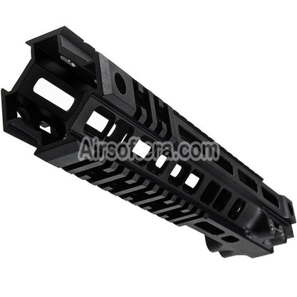 Airsoft Z-Parts Aluminum 260mm 10" Inches MK4 M-LOK Handguard Rail System with Barrel Nut For Tokyo Marui M4 Series MWS GBB Rifles Black