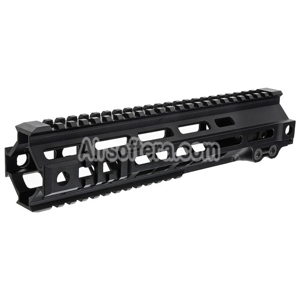 Airsoft Z-Parts Aluminum 185mm 7" Inches MK4 M-LOK Handguard Rail System with Barrel Nut For Tokyo Marui M4 Series MWS GBB Rifles Black